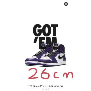 ナイキ(NIKE)のnike AIR JORDAN 1 OG High court purple (スニーカー)