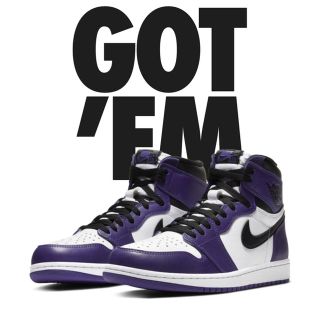 ナイキ(NIKE)のNIKE aj1 COURT PURPLE 26.5(スニーカー)