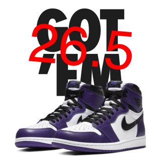 ナイキ(NIKE)のNIKE AIR JORDAN 1 COURT PURPLE (スニーカー)