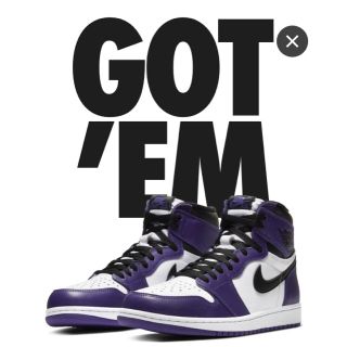 ナイキ(NIKE)のairjordan1 court purple(スニーカー)