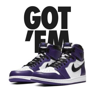 ナイキ(NIKE)のnike air jordan 1 court purple 27.5(スニーカー)