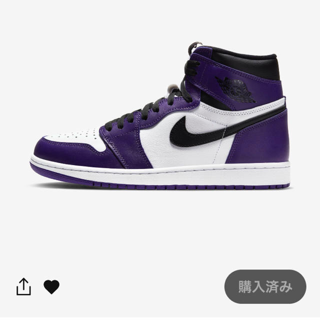 【26.5cm】air Jordan 1 court purple