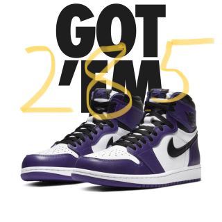 ナイキ(NIKE)のnike air jordan1 retro court purple 28.5(スニーカー)