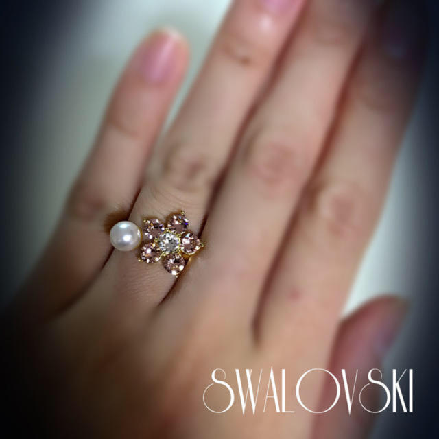 スワロフラワー×パール♡リング♡ レディースのアクセサリー(リング(指輪))の商品写真