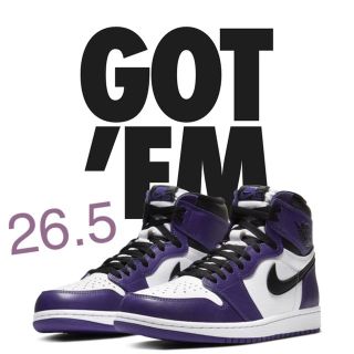 ナイキ(NIKE)のNIKE JORDAN 1 court purple 26.5(スニーカー)