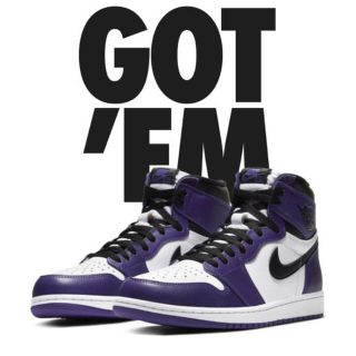 ナイキ(NIKE)のNIKE AJ1 RETRO HIGH OG  COURT PURPLE(スニーカー)