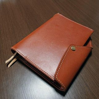 美品！「HUKURO」手帳カバー A6 オレンジ / ほぼ日手帳オリジナル(カレンダー/スケジュール)