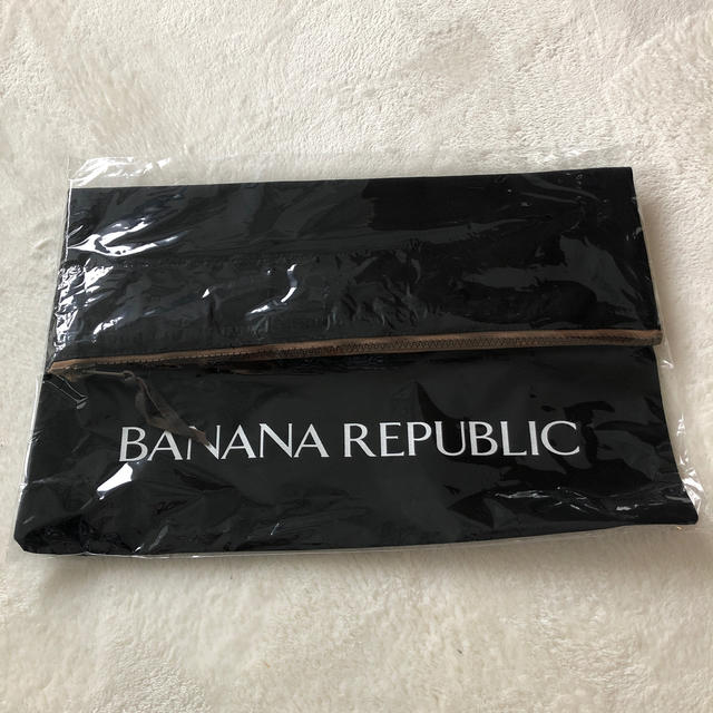 Banana Republic(バナナリパブリック)のクラッチバッグ　キャンパス生地　黒 レディースのバッグ(クラッチバッグ)の商品写真