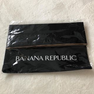 バナナリパブリック(Banana Republic)のクラッチバッグ　キャンパス生地　黒(クラッチバッグ)