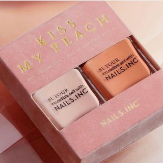 NAILSINC キスマイピーチ　ﾈｲﾙﾎﾟﾘｯｼｭ デュオキット　新品(マニキュア)