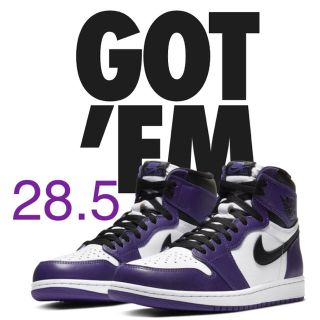 ナイキ(NIKE)の【28.5cm】NIKE AIR JORDAN 1  COURT PURPLE(スニーカー)