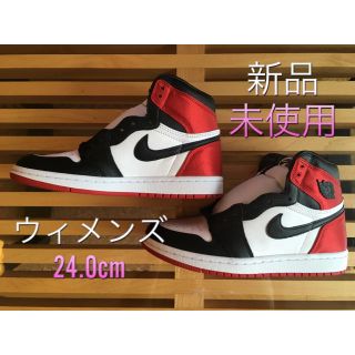 ナイキ(NIKE)の長山様用　NIKE AIR JORDAN 1 SATIN BLACK TOE(スニーカー)