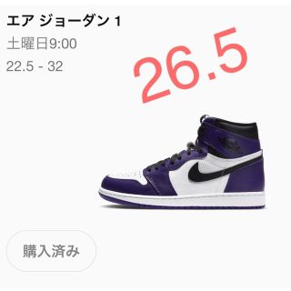 ナイキ(NIKE)のNIKE AIR JORDAN 1 Purple 26.5(スニーカー)