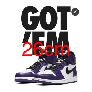 ナイキ(NIKE)の26.0cm air jordan 1 court purple(スニーカー)