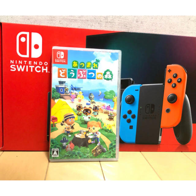 ニンテンドースイッチ　ネオン　どうぶつの森　セット