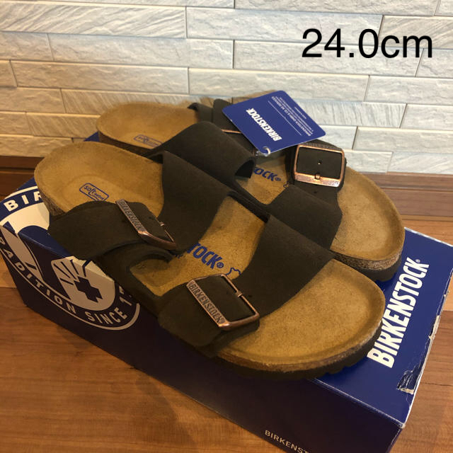 BIRKENSTOCK(ビルケンシュトック)のビルケンシュトック アリゾナ ソフトフットベッド レザー24.0cm レディースの靴/シューズ(サンダル)の商品写真