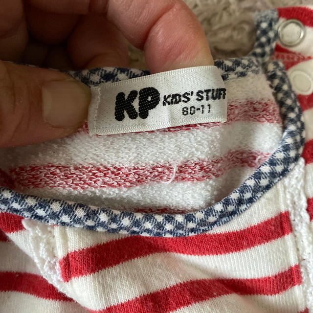 KP(ニットプランナー)のＫＰ ボーダーロングＴシャツ　女児80㎝ キッズ/ベビー/マタニティのキッズ服女の子用(90cm~)(Tシャツ/カットソー)の商品写真