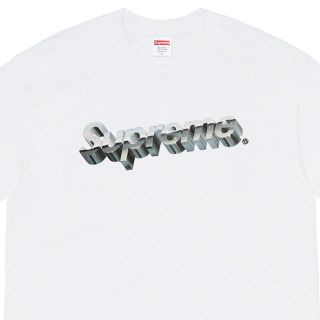 シュプリーム(Supreme)のSupreme Chrome Logo Tee white(Tシャツ/カットソー(半袖/袖なし))