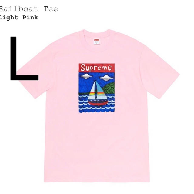 Supreme sailboat tee light pink L シュプリーム