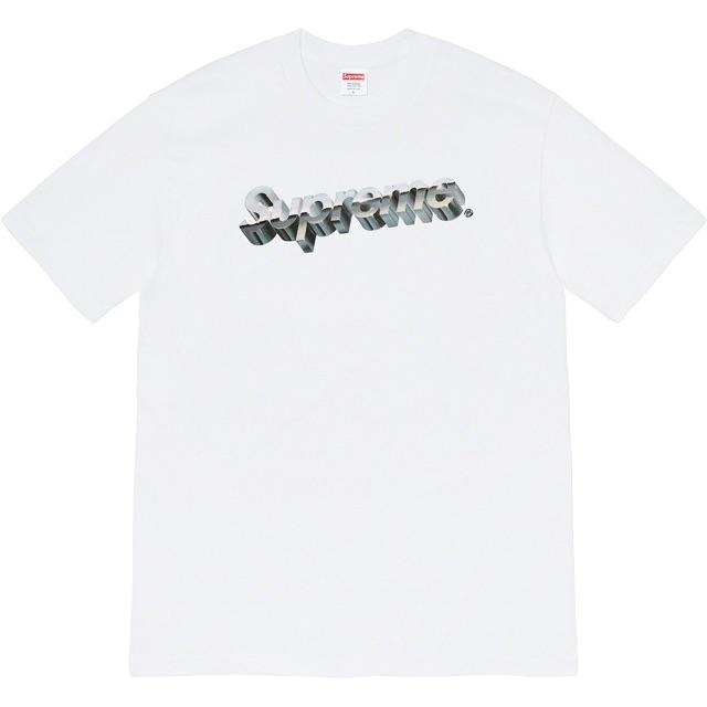 Tシャツ/カットソー(半袖/袖なし)Supreme Chrome Logo Tee White 白 XLサイズ