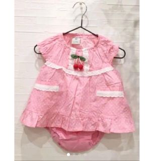 シシュノン(SiShuNon)の新品　チェリー　人気　80 90 100 女の子　セットアップ　トップス&パンツ(Tシャツ/カットソー)