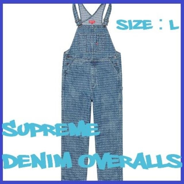 Supreme Jacquard Logos Denim Overalls L