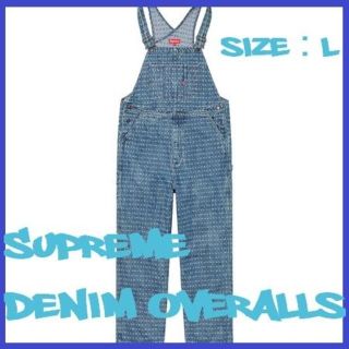 シュプリーム(Supreme)のSupreme Jacquard Logos Denim Overalls L(サロペット/オーバーオール)