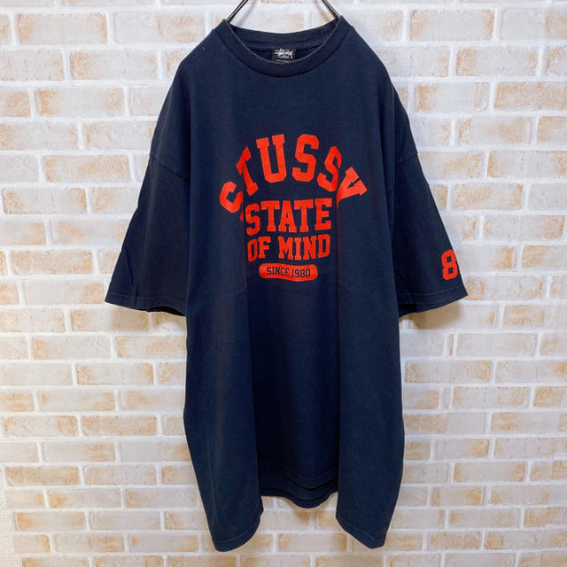 【激レア】STUSSY◎ビッグロゴ カレッジロゴ 1980 Tシャツ