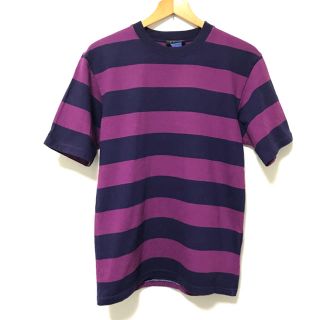 アニエスベー(agnes b.)の定1万　アニエスベーオム 後染め加工　太ボーダー半袖Tシャツ1(Tシャツ/カットソー(半袖/袖なし))