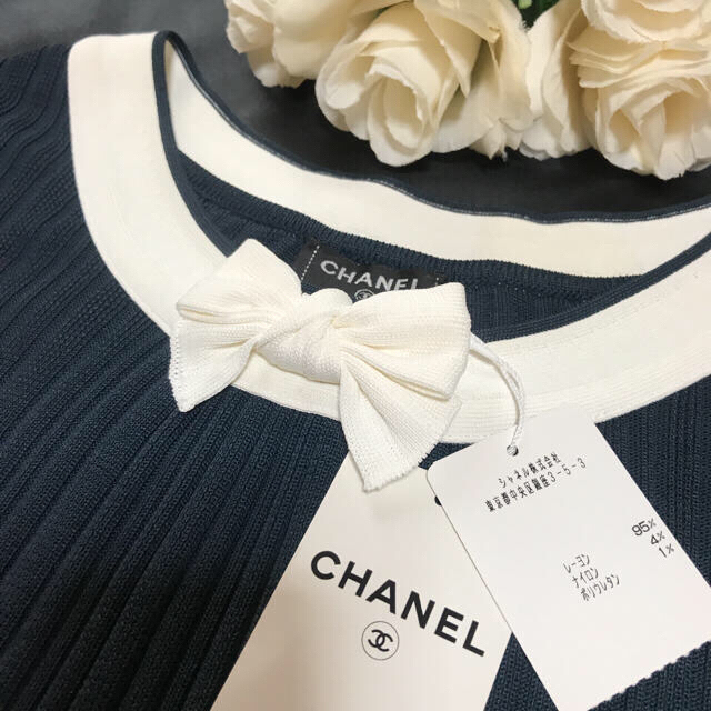 CHANEL 極美品♡未使用 おリボンワンピース タグつき 34