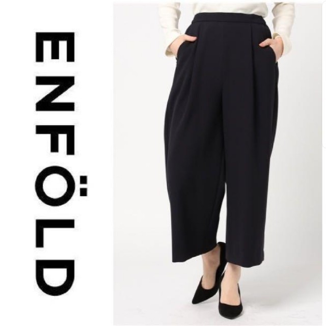 定番 ENFOLD エンフォルド ダブルクロスワイドパンツ