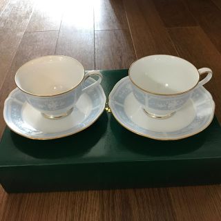 ノリタケ(Noritake)のノリタケ レースウッドゴールド カップ&ソーサー2客セット(グラス/カップ)