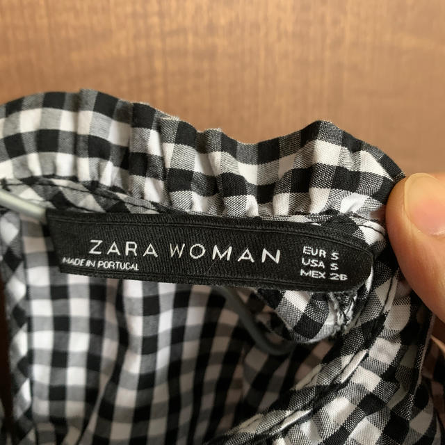 ZARA(ザラ)のZARA  ギンガムチェック　シャツ レディースのトップス(シャツ/ブラウス(長袖/七分))の商品写真