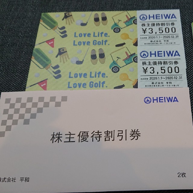 HEIWA 平和 株主優待 ゴルフ チケットの施設利用券(ゴルフ場)の商品写真