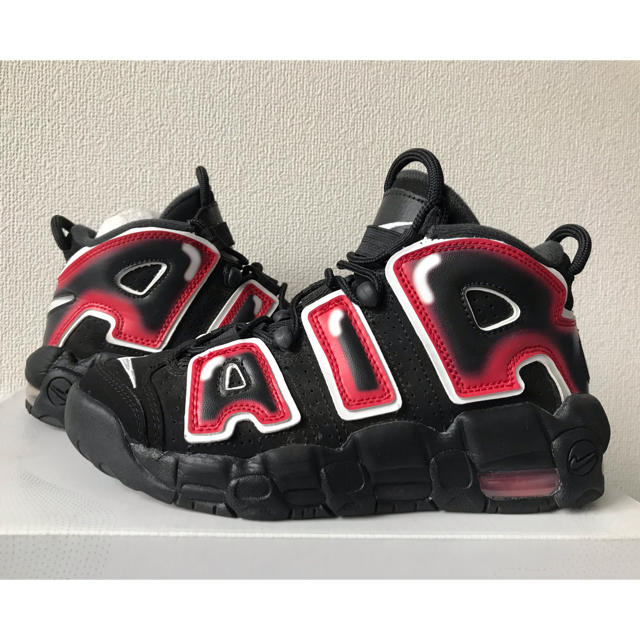 美品 海外限定 NIKE AIR MORE UPTEMPO クリムゾン 23.5