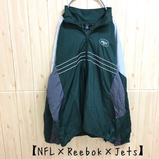 リーボック(Reebok)の【NFL×Reebok×Jets】ジャケット(L) TEAM ロゴ　ワンポイント(ナイロンジャケット)