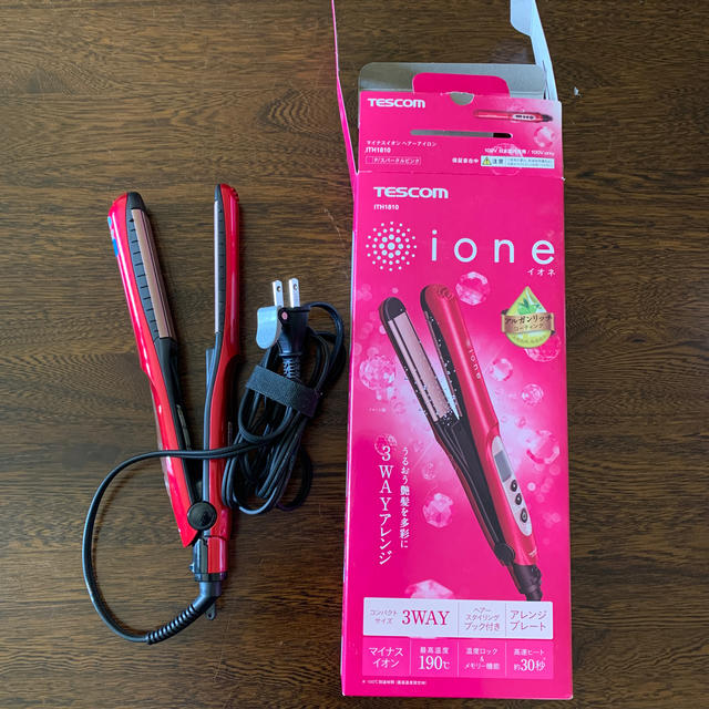 TESCOM(テスコム)のione TESCOM ヘアーアイロン 3way スマホ/家電/カメラの美容/健康(ヘアアイロン)の商品写真