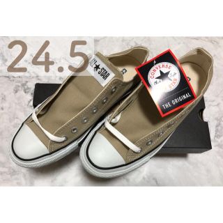 コンバース(CONVERSE)のコンバース キャンバス オールスター OX ベージュ ローカット 24.5(スニーカー)