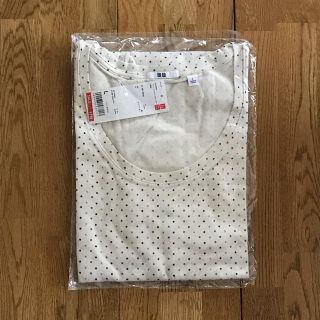 ユニクロ(UNIQLO)のプリントラウンドネックT(長袖)(Tシャツ(長袖/七分))