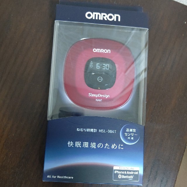 OMRON(オムロン)の新品未開封 睡眠計 ねむり時間計 レッド スマホ/家電/カメラの美容/健康(その他)の商品写真