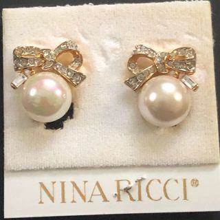 ニナリッチ(NINA RICCI)のニナリッチ　ヴィンテージ  パール　ビジュー　イヤリング 値下げ(イヤリング)