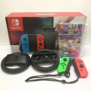 ニンテンドースイッチ(Nintendo Switch)の任天堂スイッチ 中古美品 他付属品 ソフト付 nintendo switch(家庭用ゲーム機本体)