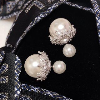 ダブルパール　ピアス(ピアス)