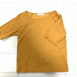 ユナイテッドアローズグリーンレーベルリラクシング(UNITED ARROWS green label relaxing)の最終値下げ！グリーンレーベル　イエローリブトップス(カットソー(半袖/袖なし))