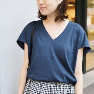 スローブイエナ(SLOBE IENA)の【ゆい様専用】SLOBE IENA  カットソー（ネイビー＋イエロー）(Tシャツ(半袖/袖なし))