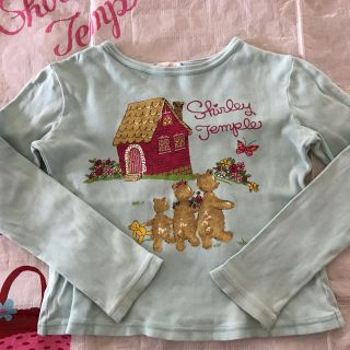 シャーリーテンプル(Shirley Temple)のシャーリーテンプル  くま　Tシャツ　サックス　ブルー　ミントグリーン　120 (Tシャツ/カットソー)