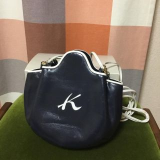 キタムラ(Kitamura)のネイビー　ポシェット　革　キタムラ(ショルダーバッグ)