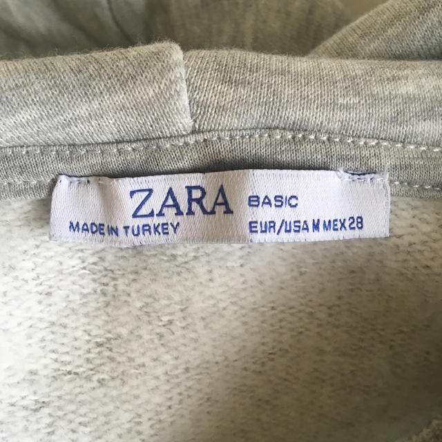 ZARA(ザラ)のZARA  スウェット　パーカー　グレー レディースのトップス(パーカー)の商品写真