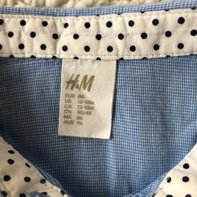 H&M(エイチアンドエム)のベビー服　H&M 長袖ワンピース キッズ/ベビー/マタニティのベビー服(~85cm)(ワンピース)の商品写真