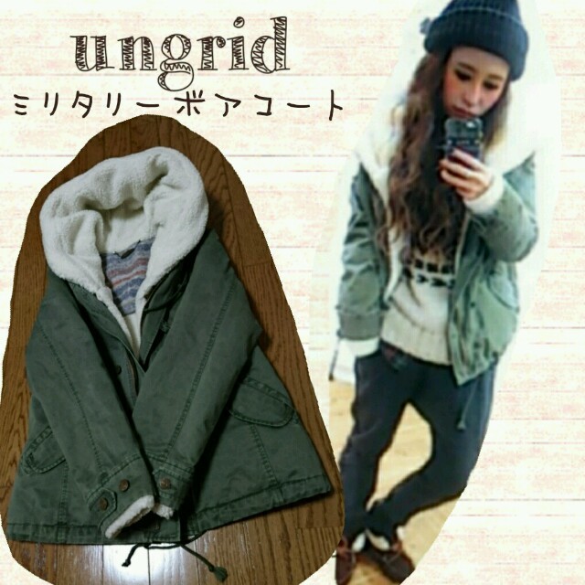 Ungrid(アングリッド)のungrid ミリタリーボアコート レディースのジャケット/アウター(ミリタリージャケット)の商品写真